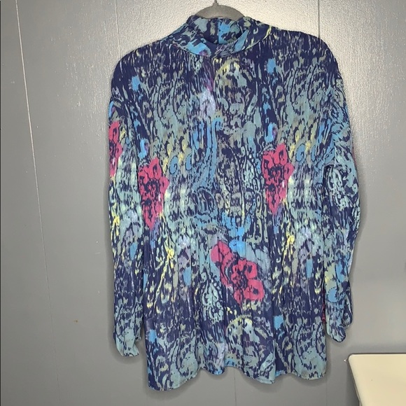 Coldwater Creek Multicolor Floral Cowl Neck Top - Picture 6 of 6